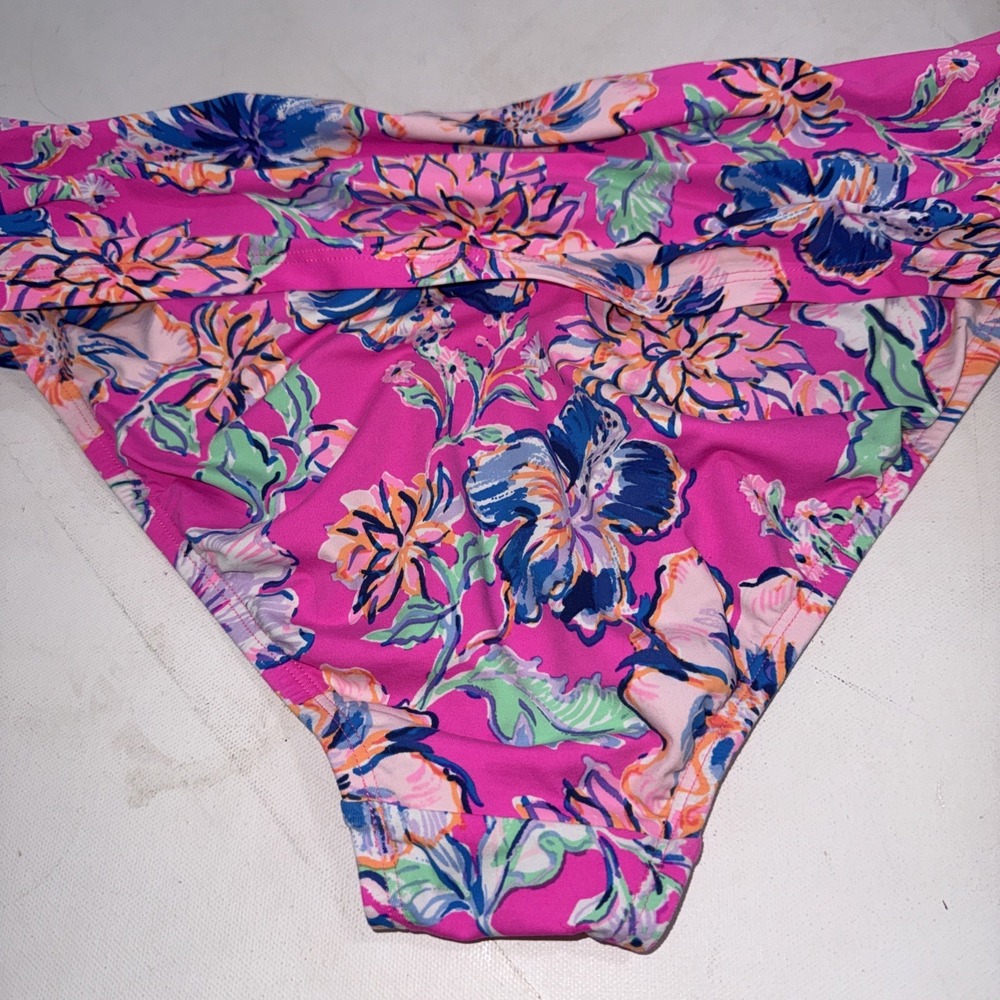 Lilly Pulitzer Lagoon Sarong Hipster Last Bud Not Least Bikini Bottom Size 12‎ - Picture 9 of 10